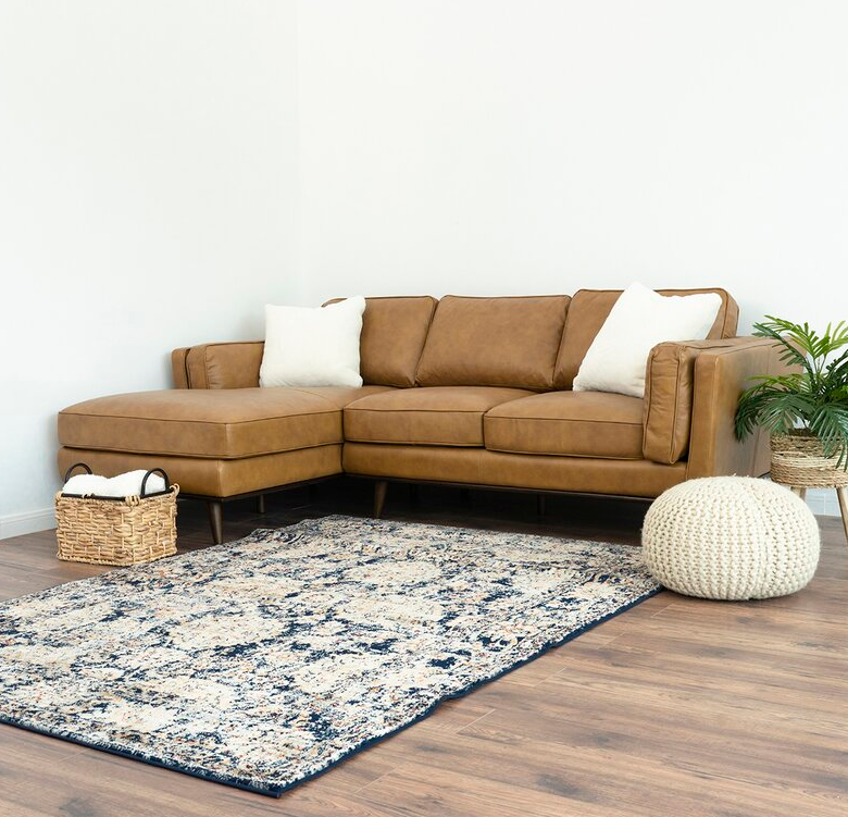 Marquette 92.9″ Wide Genuine Leather Sofa & Chaise