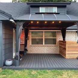 3x4m Aluminum Frame Roof Gazebo Solid Roof Party Galvanized