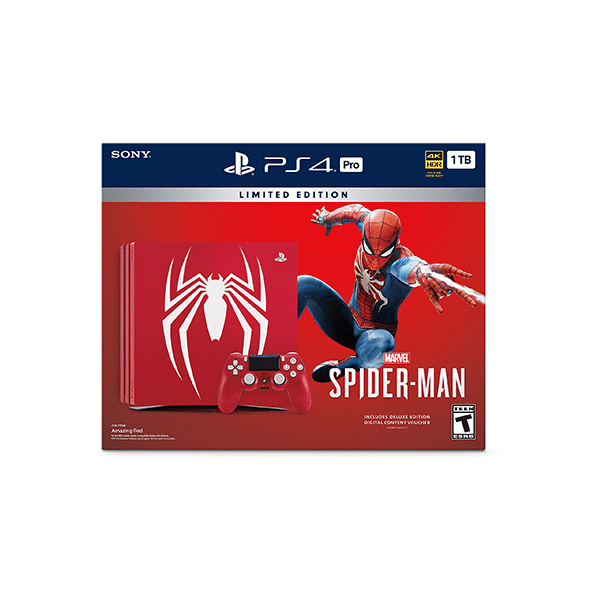 PlayStation 4 Pro 1TB Limited Edition Console - Marvel's Spider-Man Bundle
