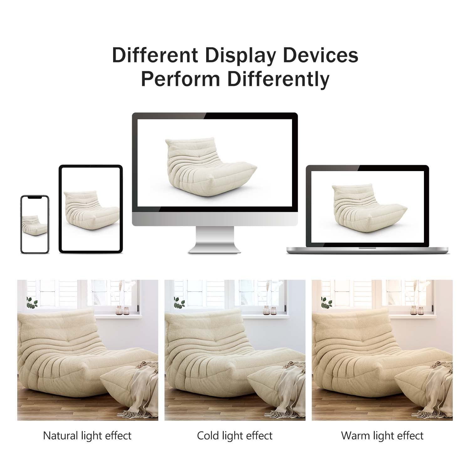 【Furniture】Chair with Ottoman, Soft Suede Oversized Chair with Ottoman Lazy Floor Sofa