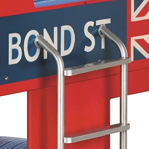 【Furniture】London Bunk Bed, Red, Single