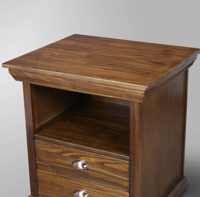 Casual Home Lincoln Nightstand Compartment, Concealment Furniture, Mocha
