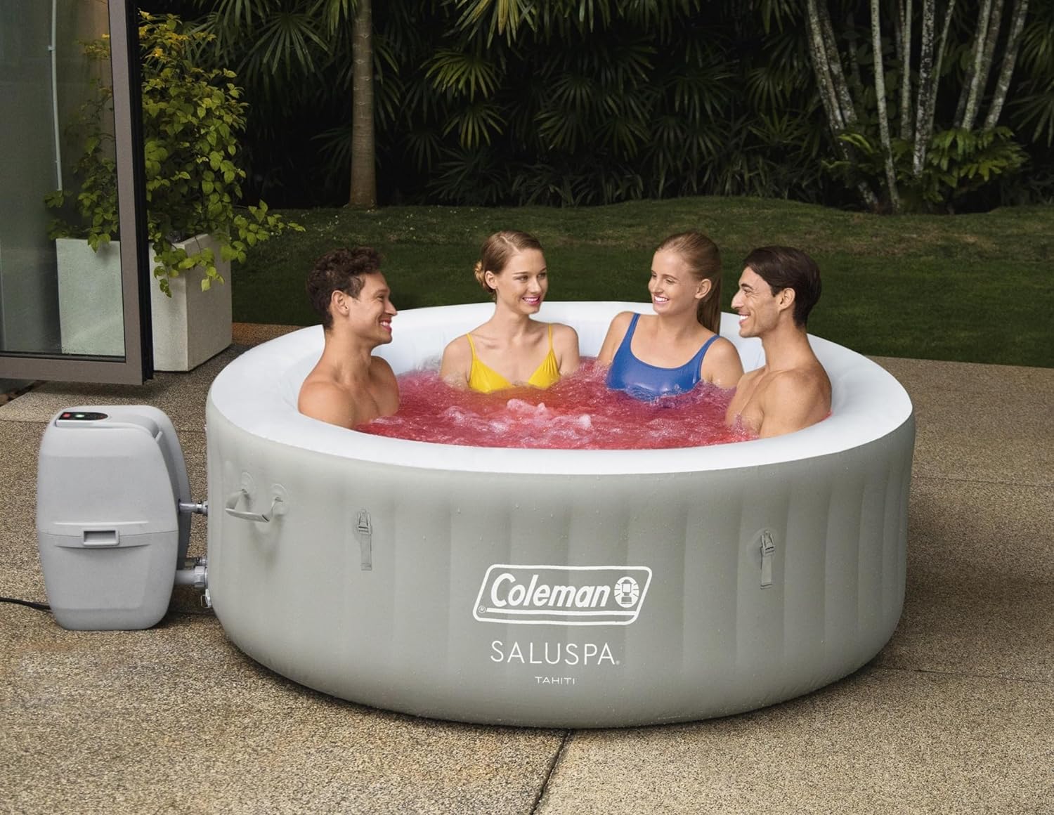 Coleman Tahiti EnergySense AirJet Inflatable Hot Tub Spa 71