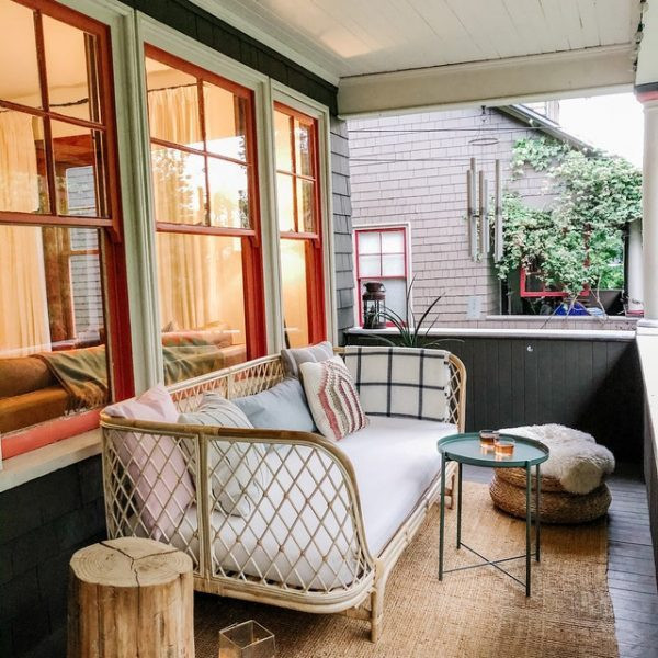 Crisscross Rattan Sofa