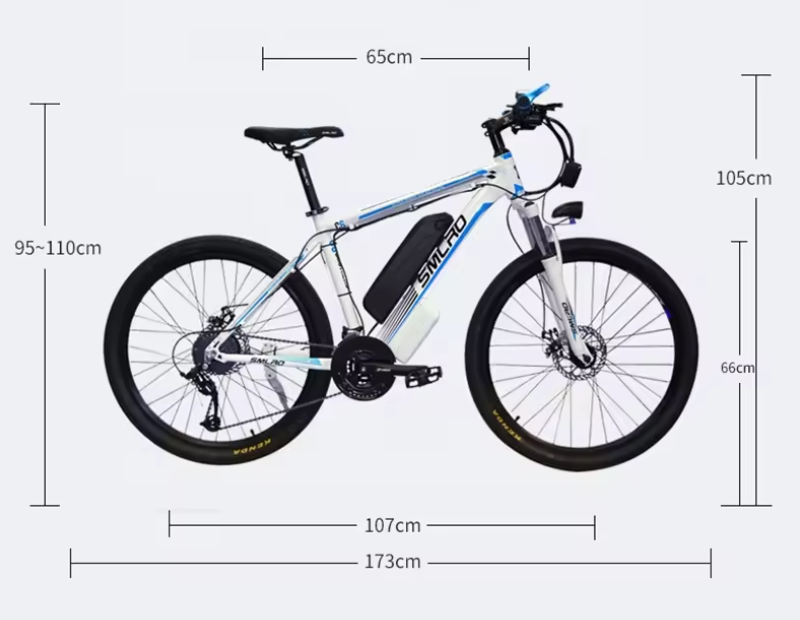 1000W 48V 17.5Ah Electric Fat Tire Bike 26