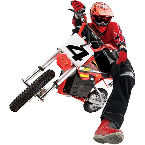 Razor MX500 Dirt Rocket Adult & Teen Ride On High-Torque Electric Motocross Motorcycle Dirt Bike, Speeds up to 15 MPH, Ages 14 and Up, Red