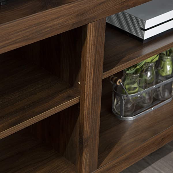 Walker Edison Wren Classic 4 Cubby TV Stand for TVs up to 65 Inches, 58 Inch, Black Black 58 InchTV Stand