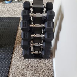 CAP Barbell 150 LB Dumbbell Set with Rack, Color Series