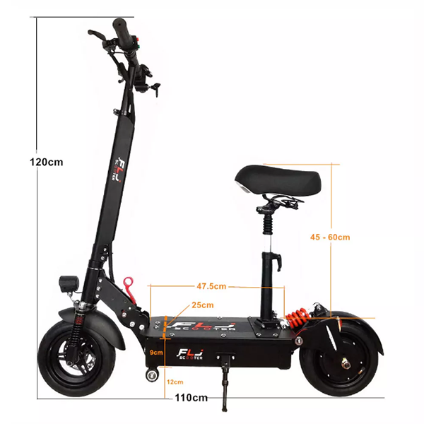 10-inch 1200W electric scooter with 48V 25-35AH battery