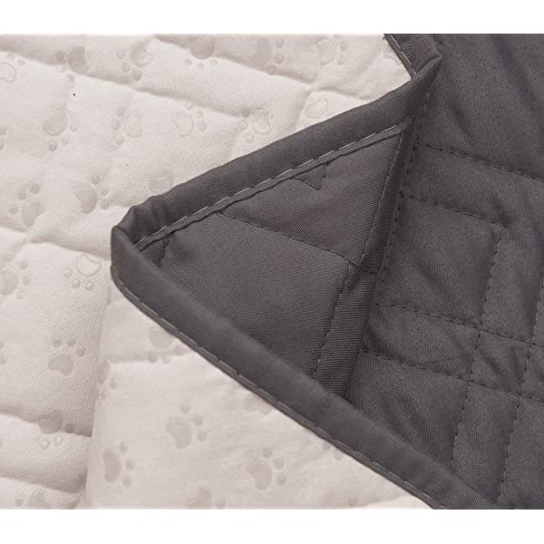 Ameritex Loveseat Cover Water-Resistant Quilted Furniture Protector with Back Nonslip Paws Slipcover for Dogs, Kids, Pets Loveseat Slipcover Stay in Place for Leather (46