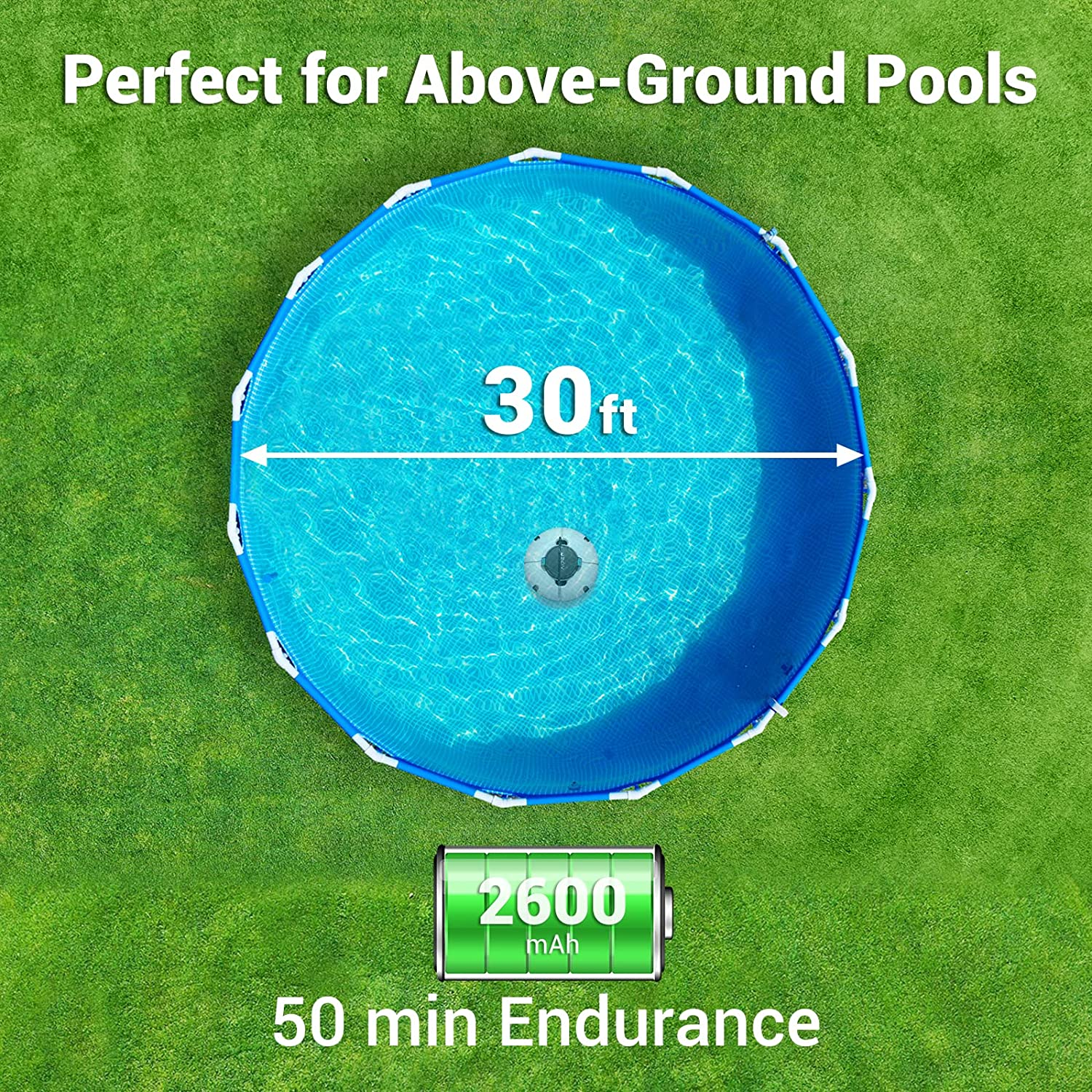 (2022 Upgrade) AIPER Cordless Robotic Pool Cleaner, Pool Vacuum with Dual-Drive Motors