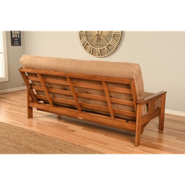 Kodiak Furniture Monterey Futon Set, No Drawers, with Barbados Base and Oregon Trail Saddle Mattress