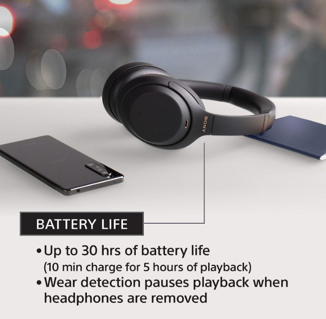 Sony WH-1000XM4 Wireless Premium Noise Canceling Headphones with Mic