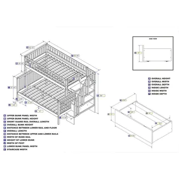Shyann Twin Over Full Solid Wood Standard Bunk Bed with Shelves by Three Posts™ Baby & Kids