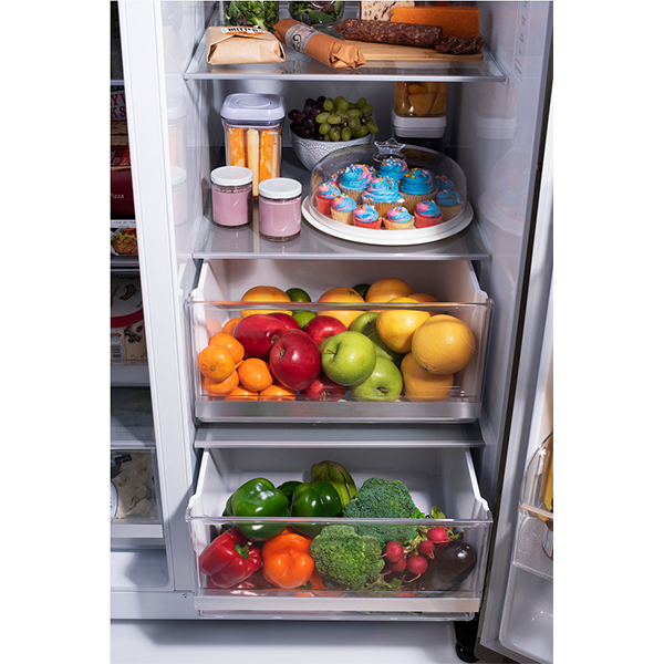 LG-27Cu. Feet Side-by-Side Smart Refrigerator with Craft Ice - Stainless Steel
