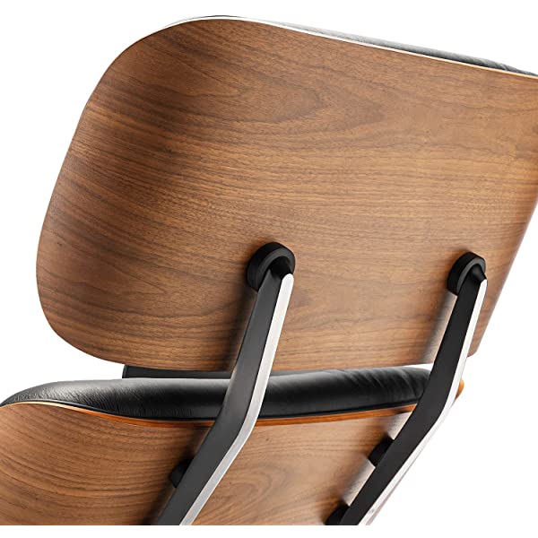 Mid Century Lounge Chair and Ottoman, Modern Chair Classic Design, Top Grain Leather Palisander Wood, Heavy Duty Base Support for Living Room, Study, Lounge, Office (Nomal, Style1-1) Nomal Style1-1