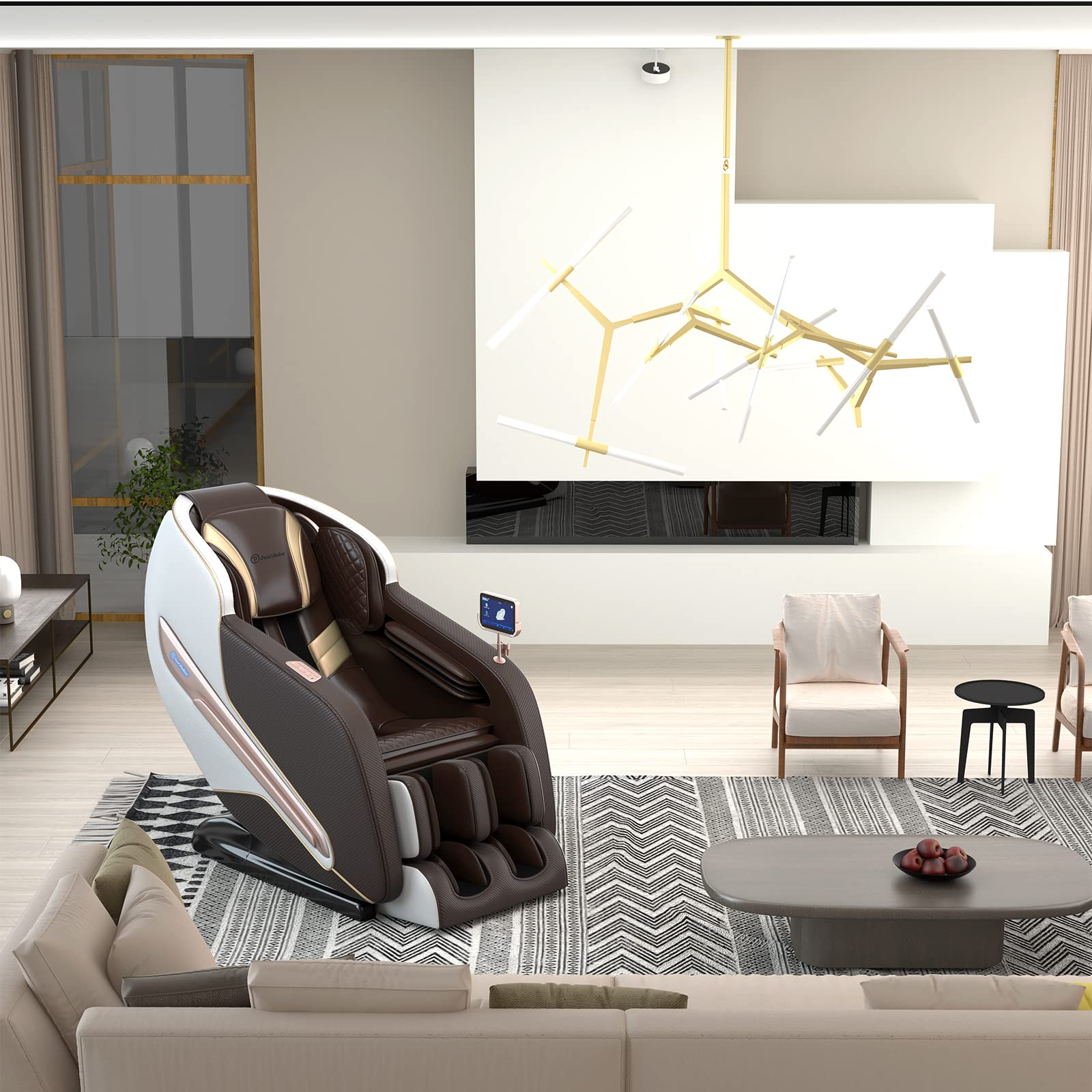 【Furniture】Real Relax Massage Chair, Zero Gravity SL Track Massage Chair, Full Body Shiatsu Massage Recliner