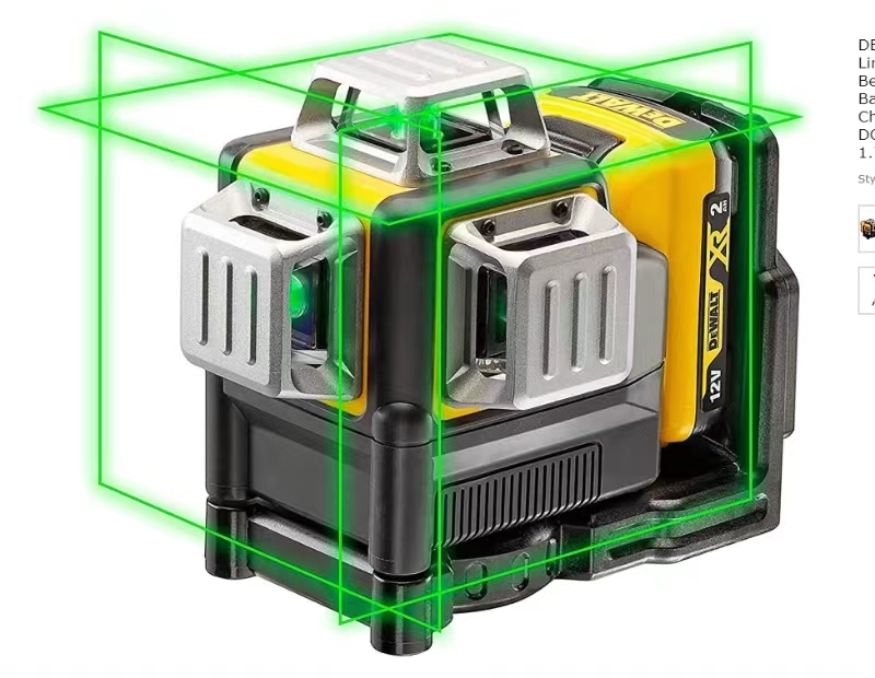 DEWALT DW089LG 12V 3 x 360 Green Beam Battery with DW0881T Laser Tripod