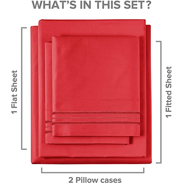 Queen Size Sheet Set - 4 Piece - Hotel Luxury Bed Sheets - Extra Soft - Deep Pockets - Easy Fit - Breathable & Cooling Sheets - Wrinkle Free - Comfy – Dark Grey Bed Sheets - Queens Sheets – 4 PC Queen Grey