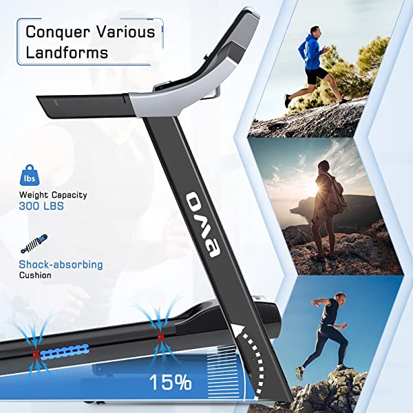 OMA Treadmill for Home 5925CAI 6134EAI with 3.0 HP 3.5 HP 15% Auto Incline 300 350 LBS Capacity Folding Exercise Treadmill for Running