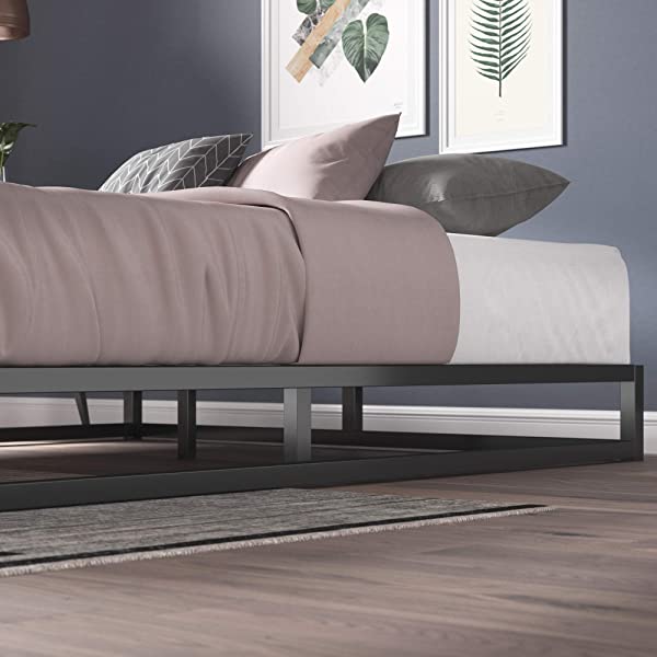 ZINUS Joseph Metal Platforma Bed Frame / Mattress Foundation / Wood Slat Support / No Box Spring Needed / Sturdy Steel Structure, Queen Queen 14 Inch