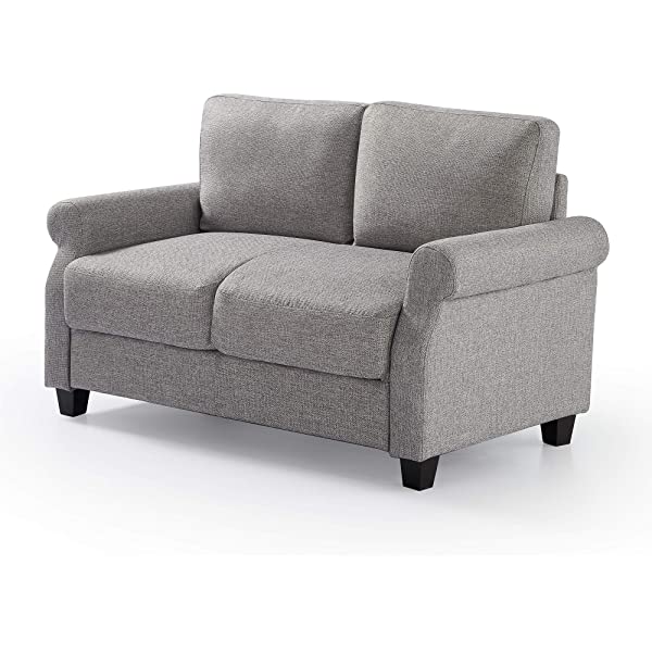 ZINUS Josh Loveseat Sofa / Easy, Tool-Free Assembly, Beige Beige Loveseat Sofa