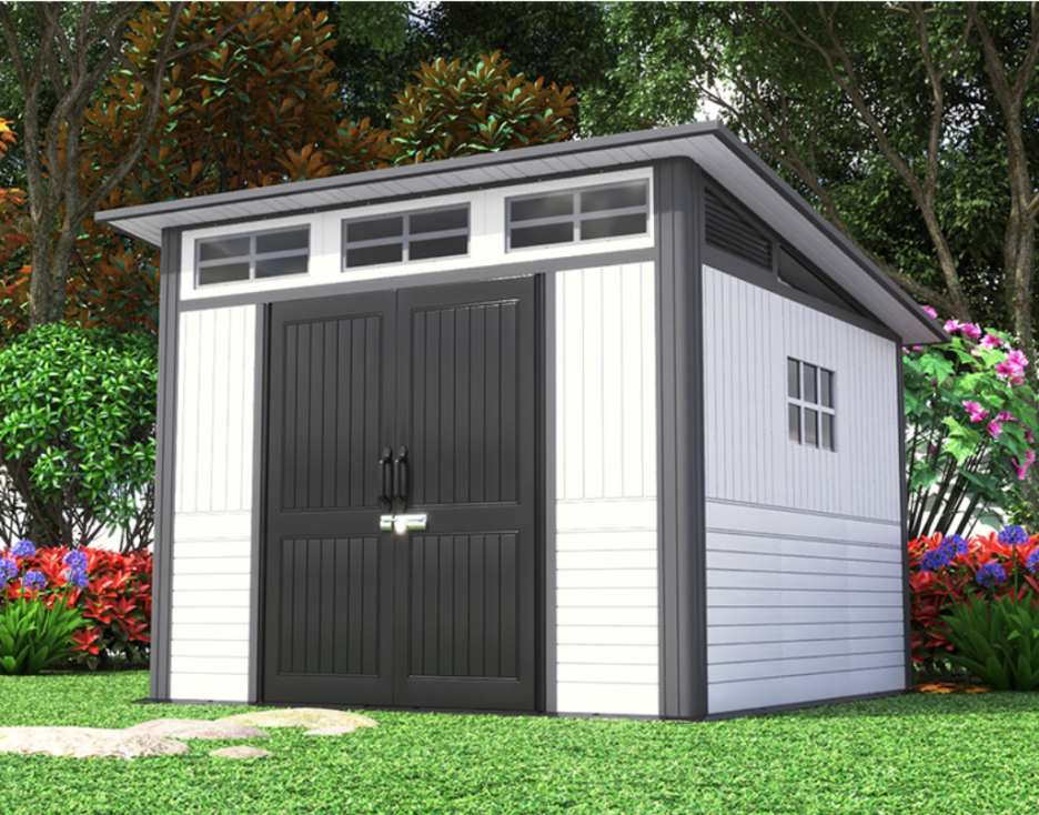 Outdoor garden storage tool room outdoor utility room roof removable mobile house courtyard simple.