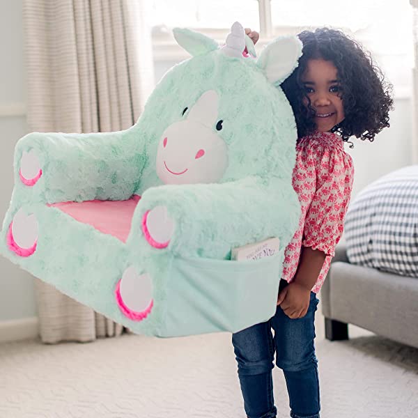 Soft Landing Fox Sweet Seats | Premium Character Chair with Carrying Handle & Side Pockets – Orange