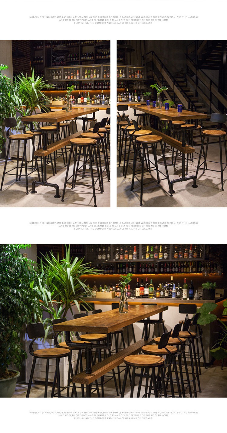 【Furniture】Table Rock Plate Bar Table Light Luxury Long High Home Chair Simple Table and Chair