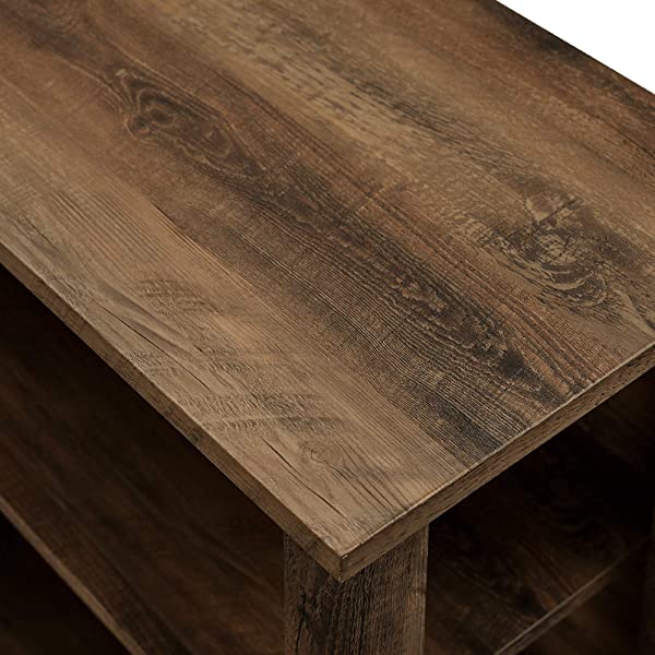 Walker Edison Wren Classic 4 Cubby TV Stand for TVs up to 65 Inches, 58 Inch, Black Black 58 InchTV Stand