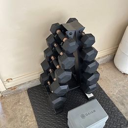 CAP Barbell 150 LB Dumbbell Set with Rack, Color Series