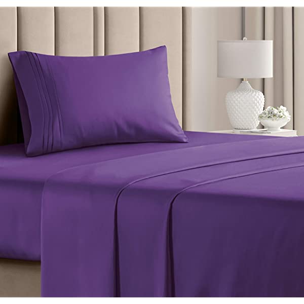 Queen Size Sheet Set - 4 Piece - Hotel Luxury Bed Sheets - Extra Soft - Deep Pockets - Easy Fit - Breathable & Cooling Sheets - Wrinkle Free - Comfy – Dark Grey Bed Sheets - Queens Sheets – 4 PC Queen Grey