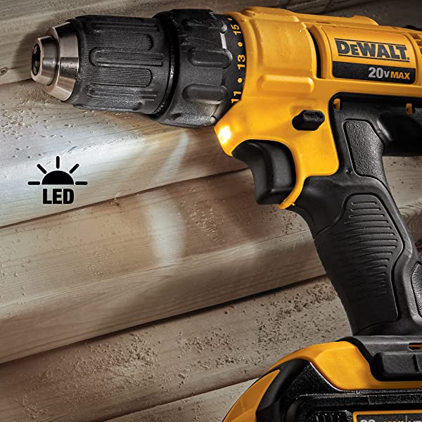 DEWALT 20V Max Cordless Drill Combo Kit, 2-Tool (DCK240C2),Yellow/Black Drill Driver/Impact Combo Kit 20V Combo Kit