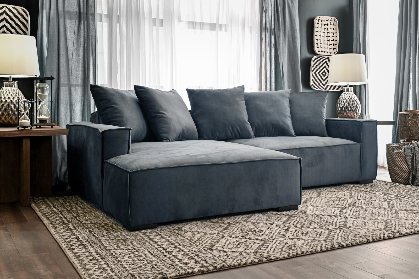 【Furniture】Madison 2 - Piece Upholstered Chaise Sectional