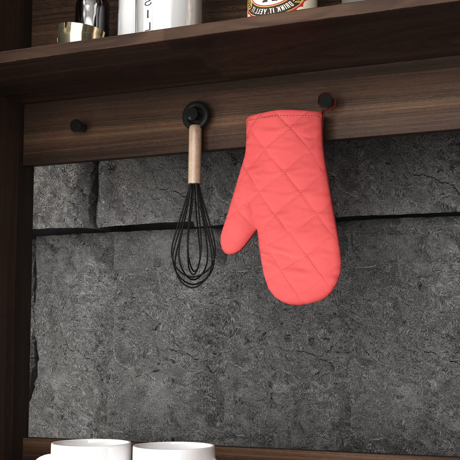 【Furniture】Freestanding Kitchen Pantry Storage Cabinet with Glass Doors, Shelves & Drawers