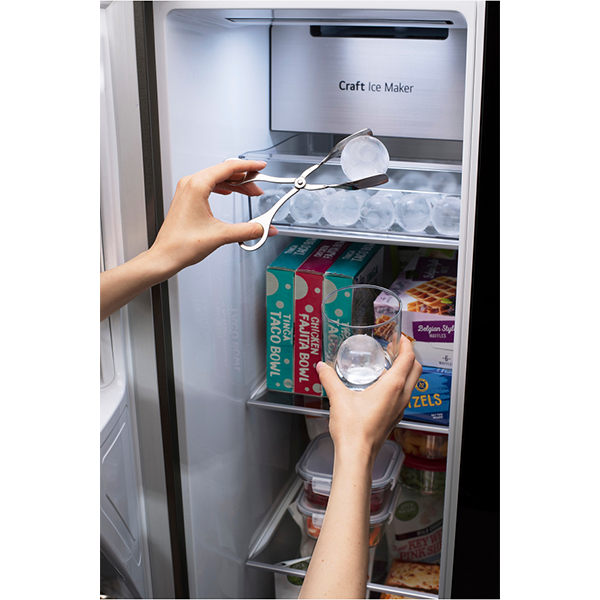 LG-27Cu. Feet Side-by-Side Smart Refrigerator with Craft Ice - Stainless Steel