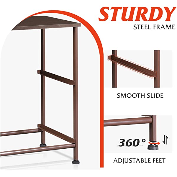 WLIVE Nightstand with 2 Fabric Drawers, Bedside Furniture & End Table Dresser for Bedroom, Living Room, Steel Frame, Wood Top, Easy Pull Handle Charcoal Gray