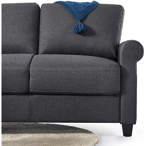 ZINUS Josh Loveseat Sofa / Easy, Tool-Free Assembly, Beige Beige Loveseat Sofa