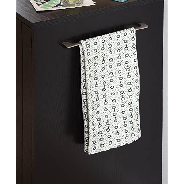 South Shore Bar Cabinet with Bottle and Glass Storage, Black Oak Black Oak Bar Cabinet