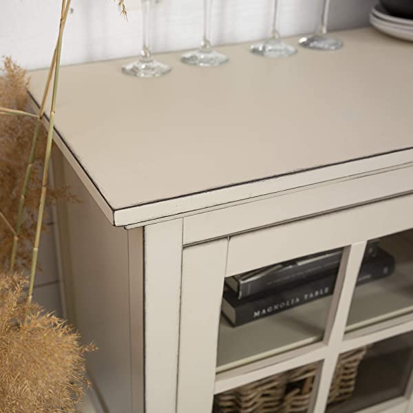 Walker Edison Charlotte Classic Glass Door Storage Buffet, 52 Inch, Espresso Espresso 52 Inch