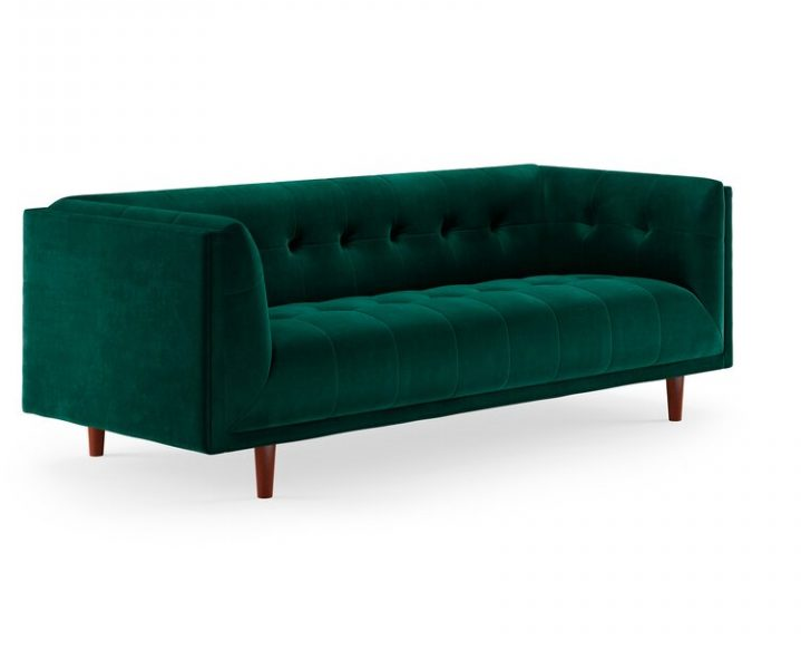 82 inch velvet tuxedo armchair sofa