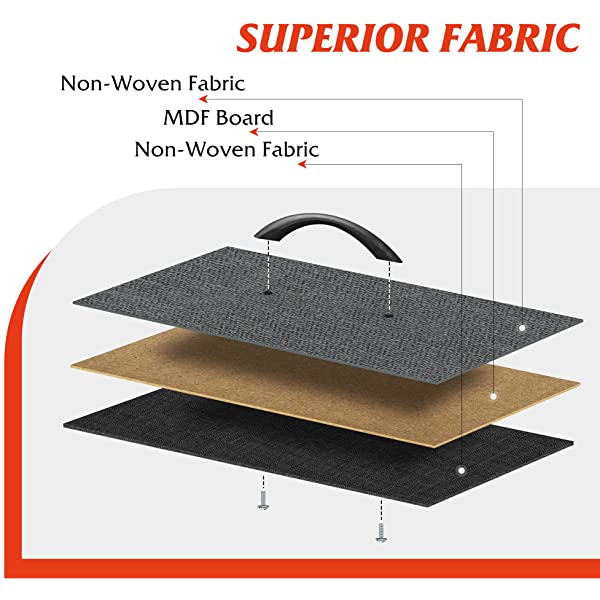 WLIVE Nightstand with 2 Fabric Drawers, Bedside Furniture & End Table Dresser for Bedroom, Living Room, Steel Frame, Wood Top, Easy Pull Handle Charcoal Gray