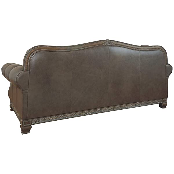 Signature Design by Ashley - Malacara Faux Leather Sofa, Brown