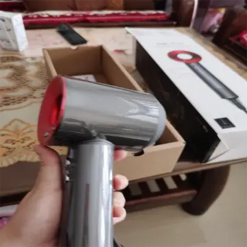 Dyson Ion Hair dryer, 1800W professional hair dryer (with powerful AC motor), anion technology, 3 hot 2 cold, 2 nozzles and 1 diffuser, ideal for family salons traveling pregnant women