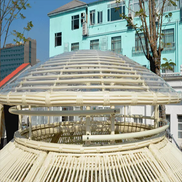 OUTDOOR TERRACE RATTAN AWNING TENT GAZEBO