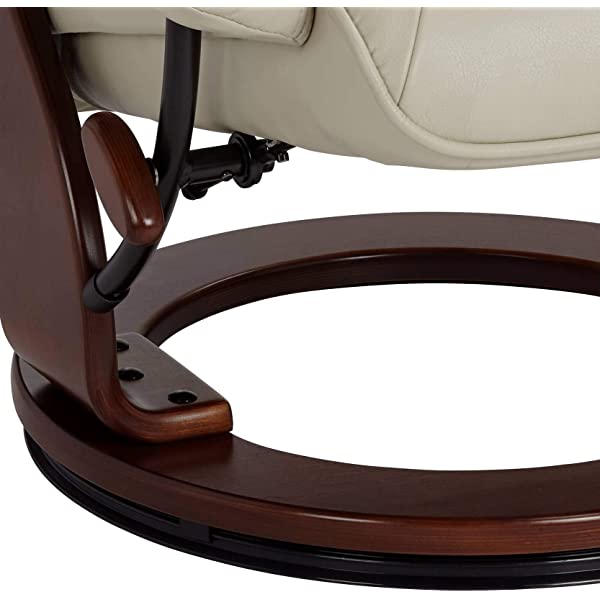 Newport Taupe Swivel Recliner and Slanted Ottoman