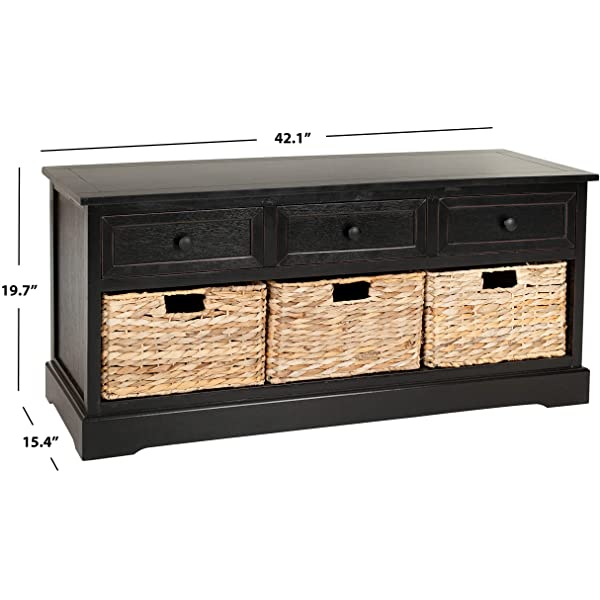 Safavieh American Homes Damien 3-Drawer Storage Unit, Dark Cherry