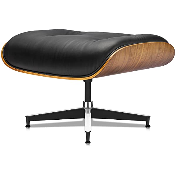 Mid Century Lounge Chair and Ottoman, Modern Chair Classic Design, Top Grain Leather Palisander Wood, Heavy Duty Base Support for Living Room, Study, Lounge, Office (Nomal, Style1-1) Nomal Style1-1