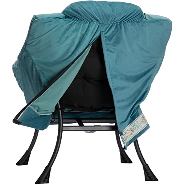 AbocoFur Modern Large Cotton Fabric Lazy Chair，Accent Contemporary Lounge Chair, Single Steel Frame Leisure Sofa Chair with Armrests and A Side Pocket, Beige