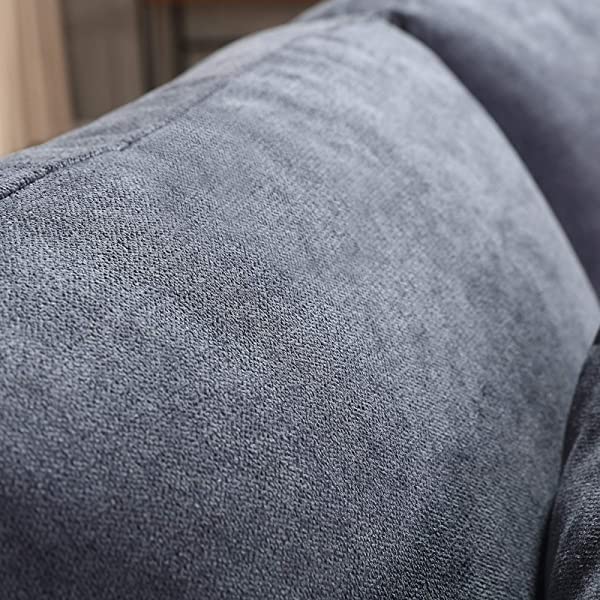 HONBAY Convertible Sectional Sofa Couch, L-Shaped Couch with Modern Linen Fabric for Small Space Dark Grey